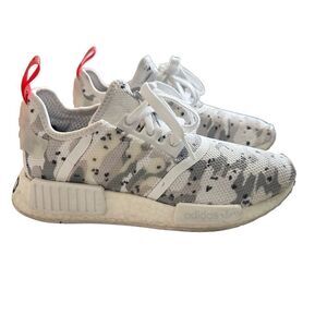 Adidas NMD R1 Cloud White Solar‎ Red Women's 6 Camo Breathable